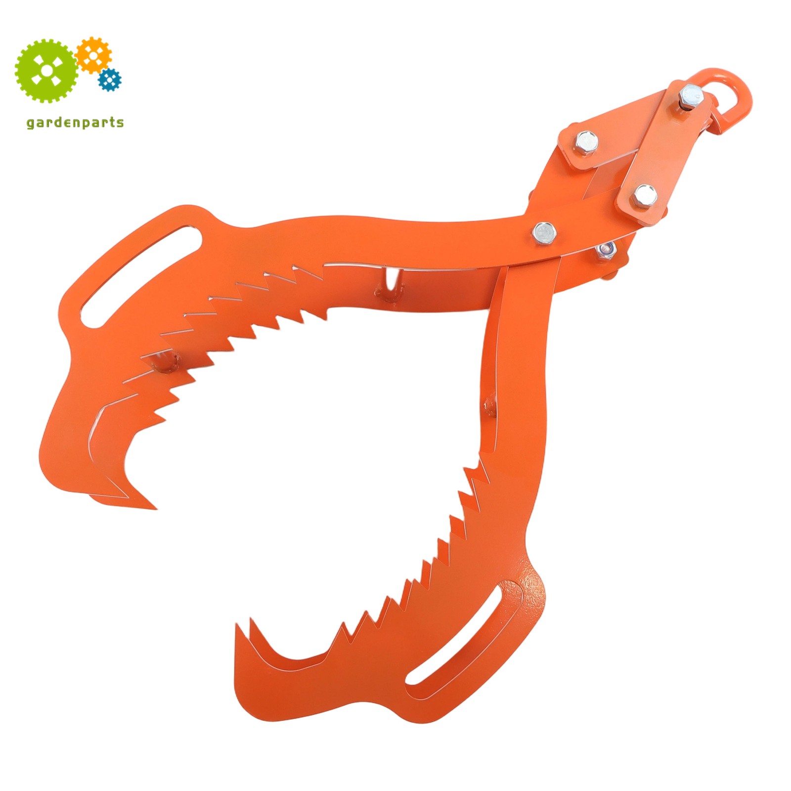32in Log Lifting Tongs 4 Claw Solid Heavy Steel Log Grapple Swivel Log Tools