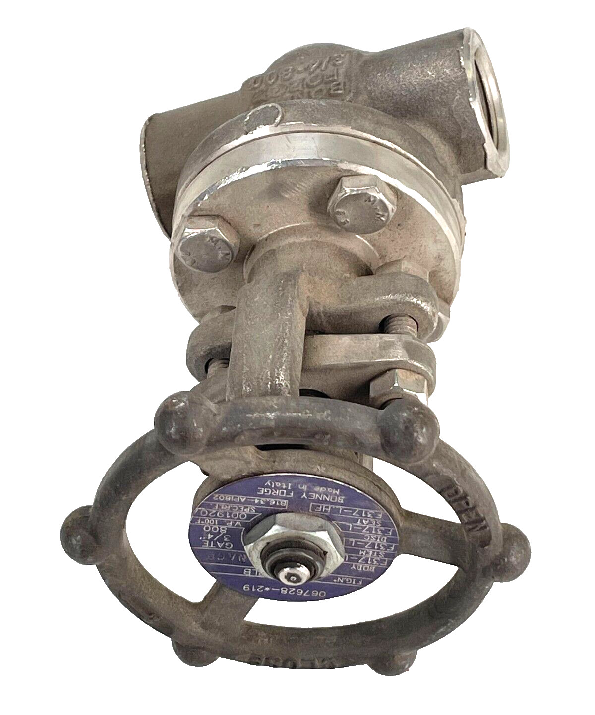 BONNEY FORGE HL-1BLB 317-L Stainless Gate Valve 3/4″ SW x NPT CL. 800 (1920psi)