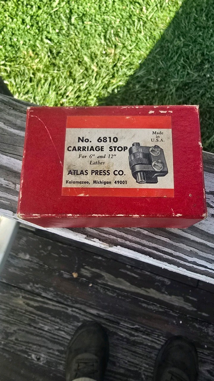 Micrometer carriage stop part #10-318 for a 6″& 12» Atlas Craftsman metal lathe