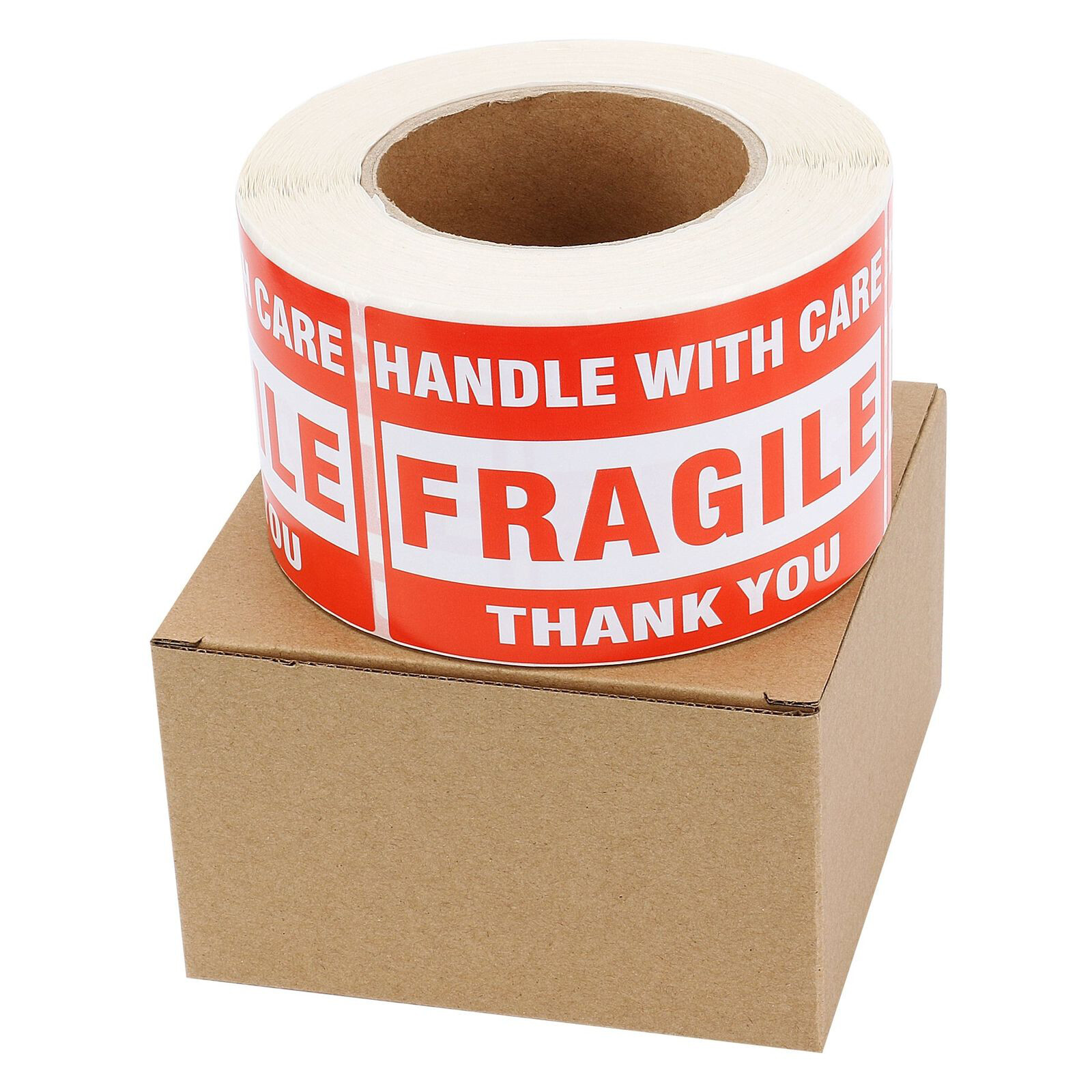 1000 Fragile Stickers 3×5 HANDLE WITH CARE THANK YOU 500 / Roll Warning Labels