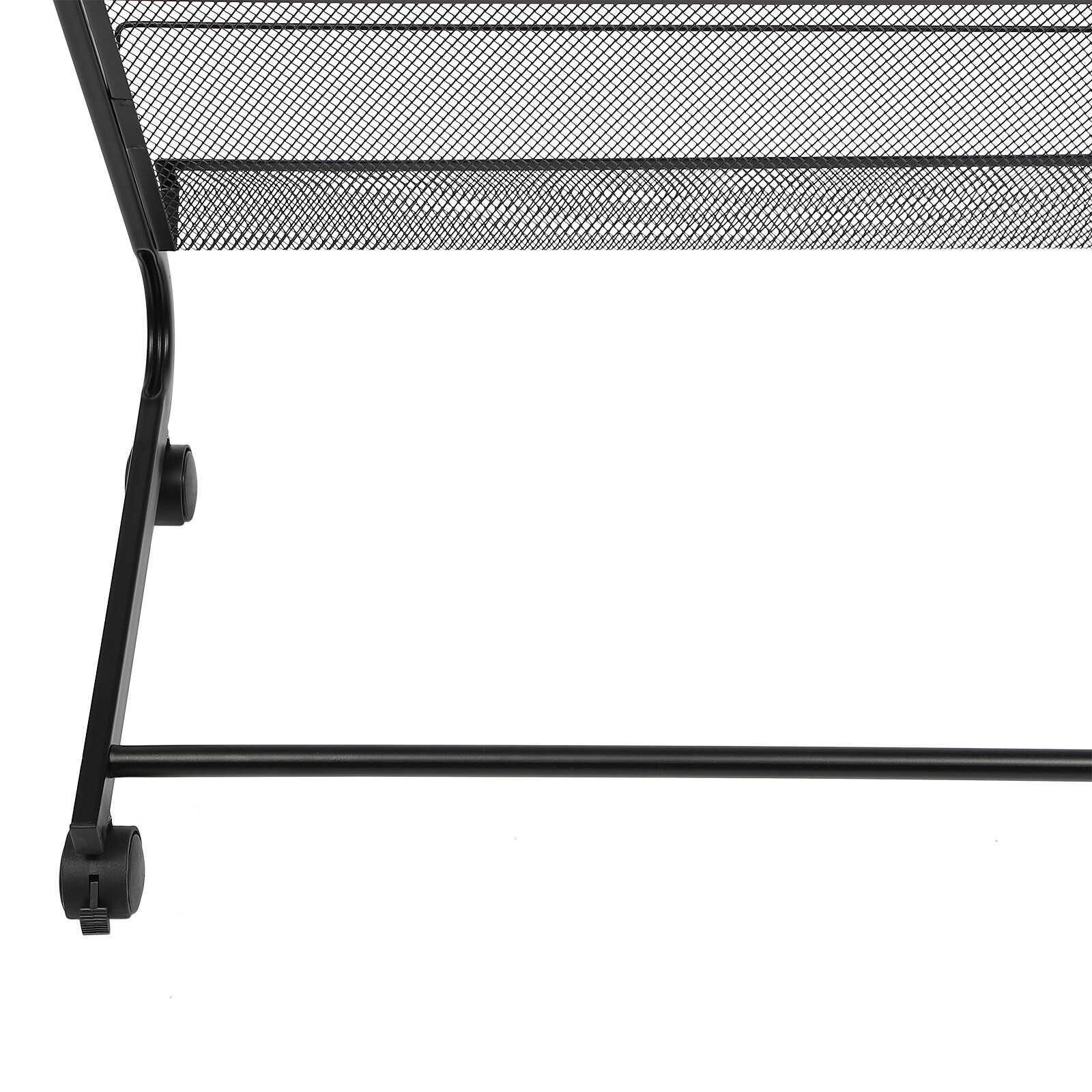 4-Tier Metal Wheeled Magazine Book Rack Newspaper Brochure Storage Display Stand