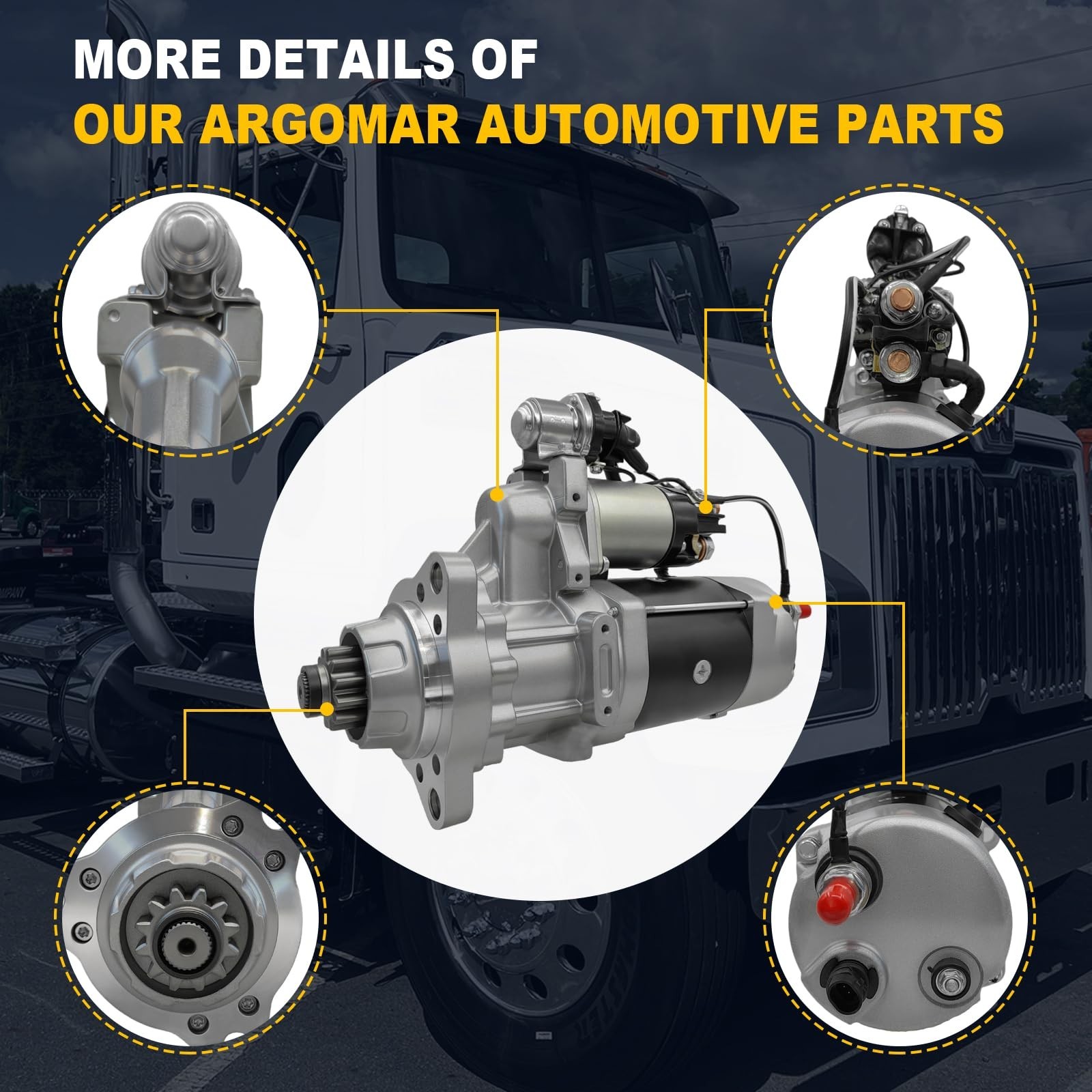 39MT HD Starter Motor Replaces 8200433 12T 12V 7.3kW Rotatable Flange & OCP |…