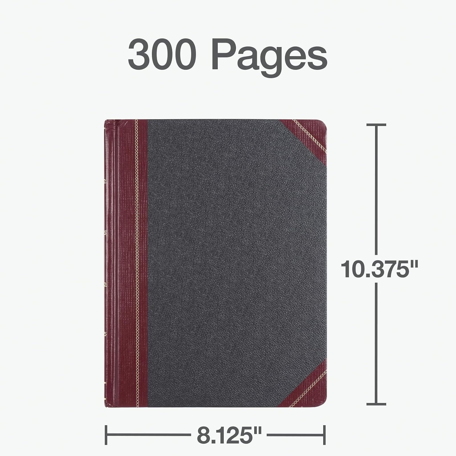 Boorum & Pease 21300R Columnar Book – 300 Pages, Waterproof, Black