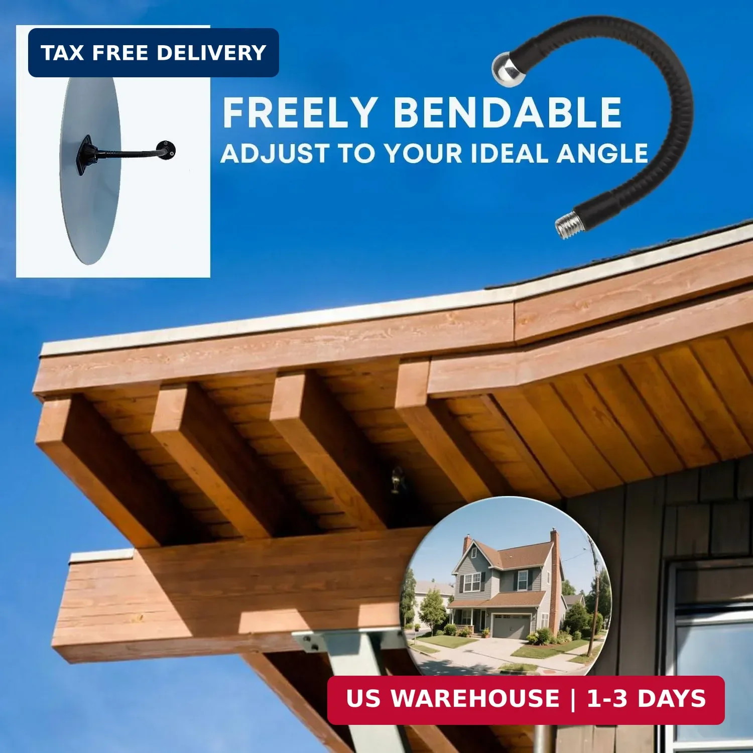2 PC 11.65 Inch Wide Angle Convex Security Mirror for Garage Parking Warehouse