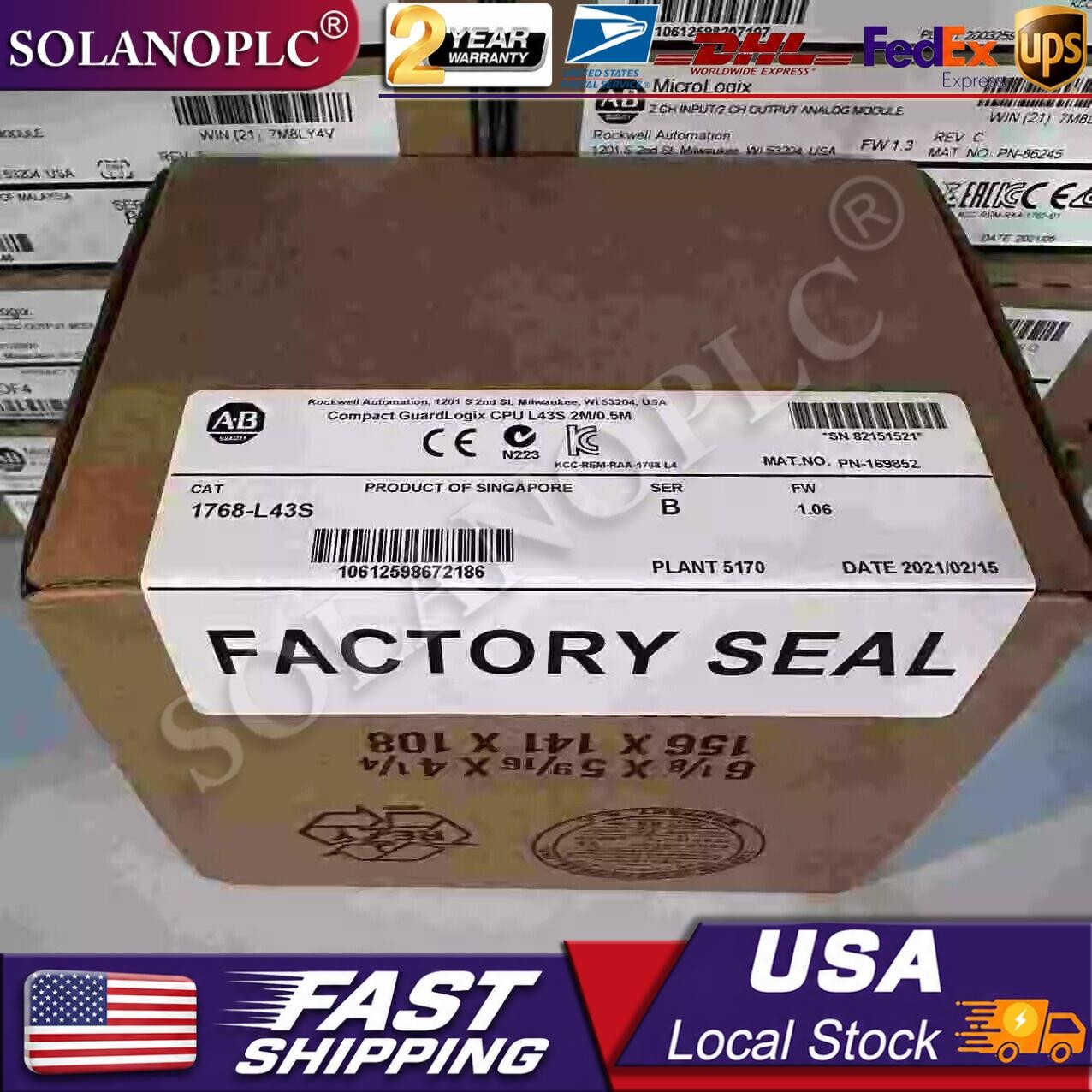 Factory Sealed AB 1768-L43S SER B Compact I/O 16Pt PLC Input Module US Free Tax