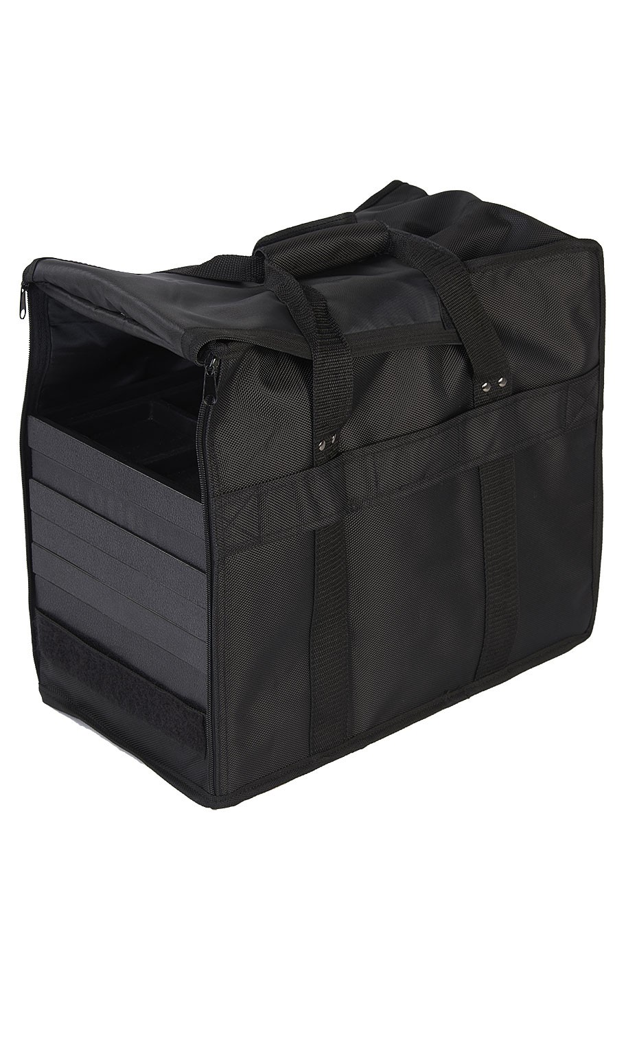 SSWBasics Black Jewelry Tray Carrying Case – 16″L x 9″W x 13”H – Durable