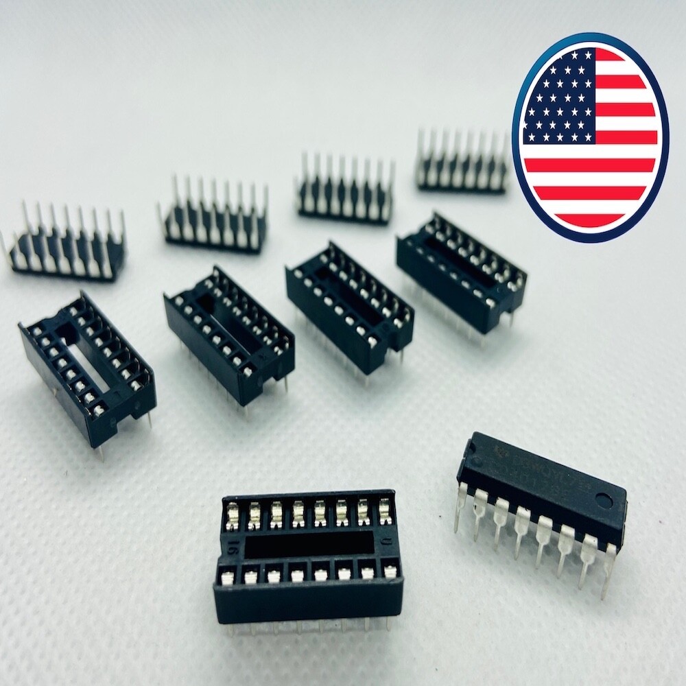 5-10 Set CD4017 CD4017BE DIP-16 Decade Counter Divider IC with Socket Choose Qty