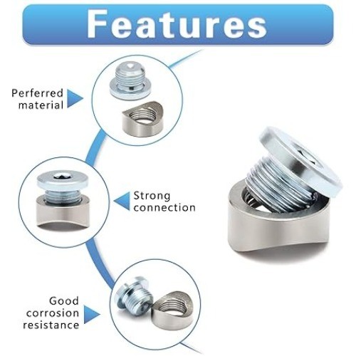M18X1.5 Bung and Plug Notched Style Stepped Notched Style Mounting Bung and Plug