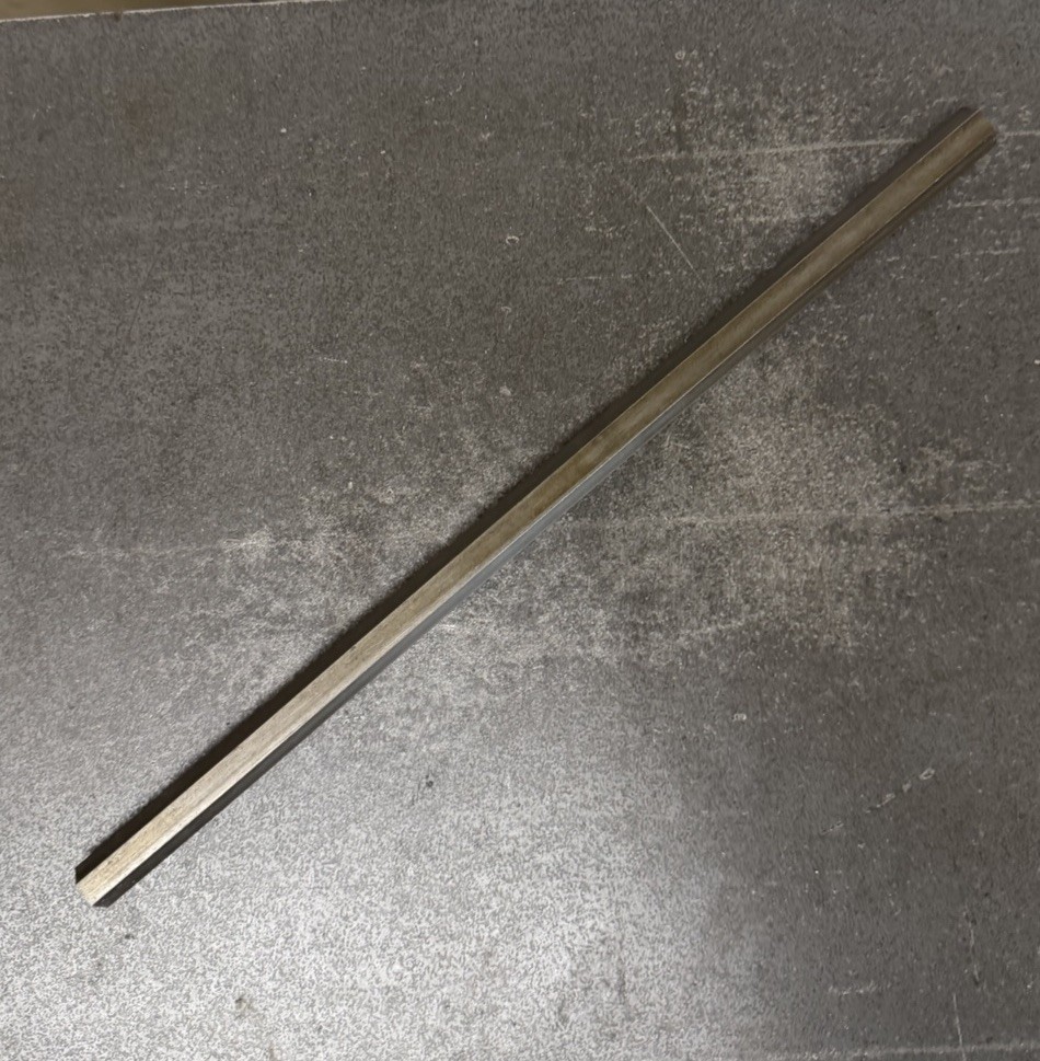 12L14 Steel Hex Bar 12mm Across Flat x 12″ Long – Cold Drawn Free Machining