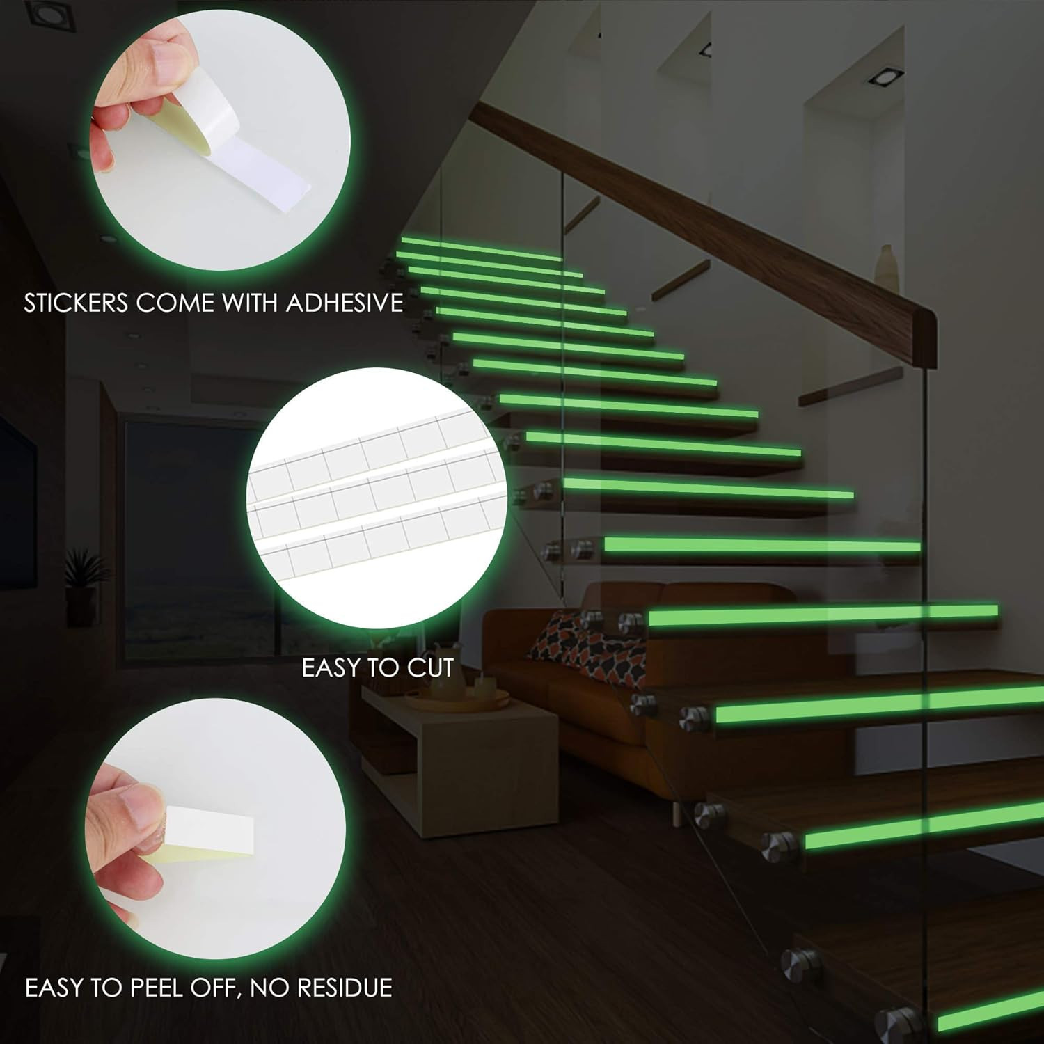 0.5 Inch X 10FT Glow in the Dark Tape Lasting Bright for Green Neon Tape Waterp