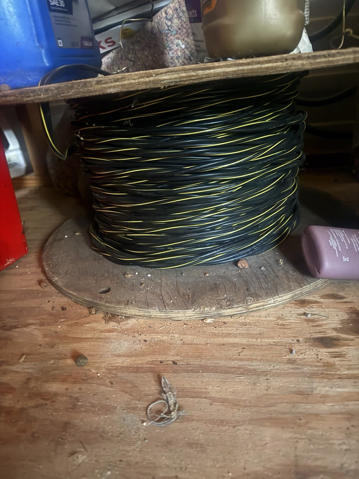 2-Conductor Stranded Copper Cable 100 ft Spool, PVC Jacket Black/Yellow