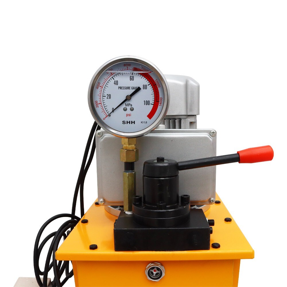 110V 60Hz Electric Double Acting Hydraulic Pump Manual Valve with Pedal 750W