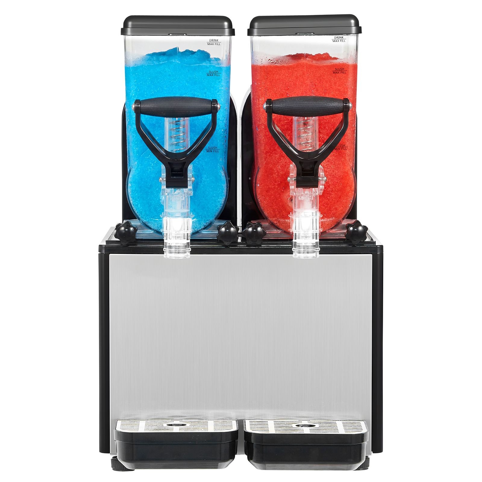 Slushie Machine, 6L/ 1.6Gal x 2 Tank Commercial Slushy Maker, Frozen Drink Maker
