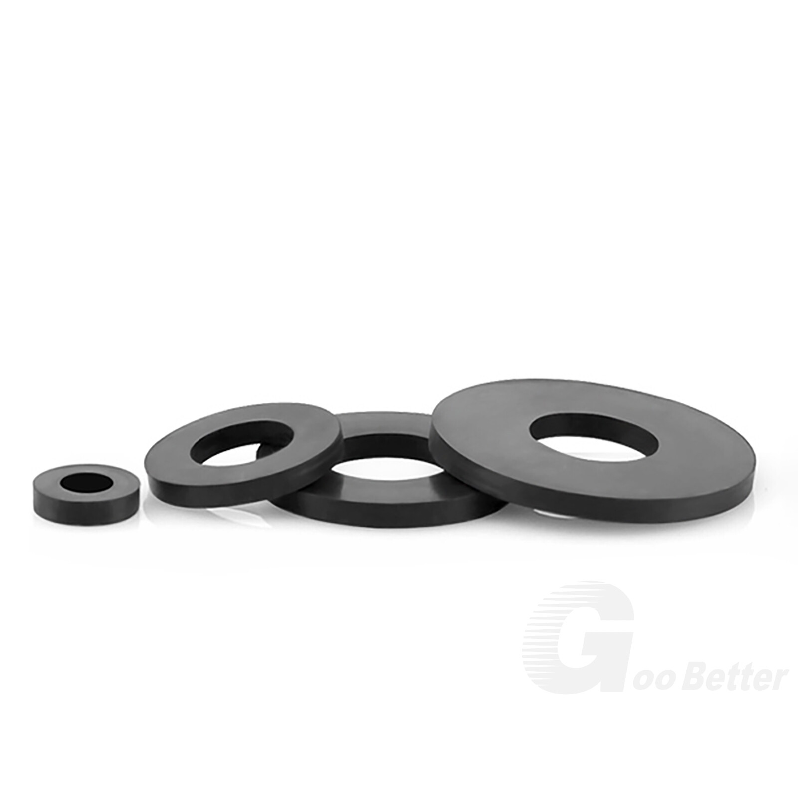 BLACK NBR RUBBER FLAT ROUND RING WASHER SEAL GASKETS 1/8” – 2” OD