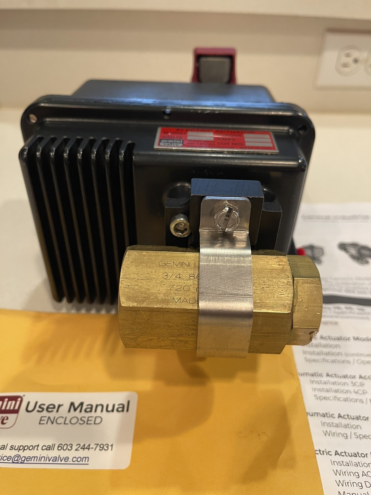 Gemini Valve 615 Actuator 120VAC NEW 300in.lbs New.