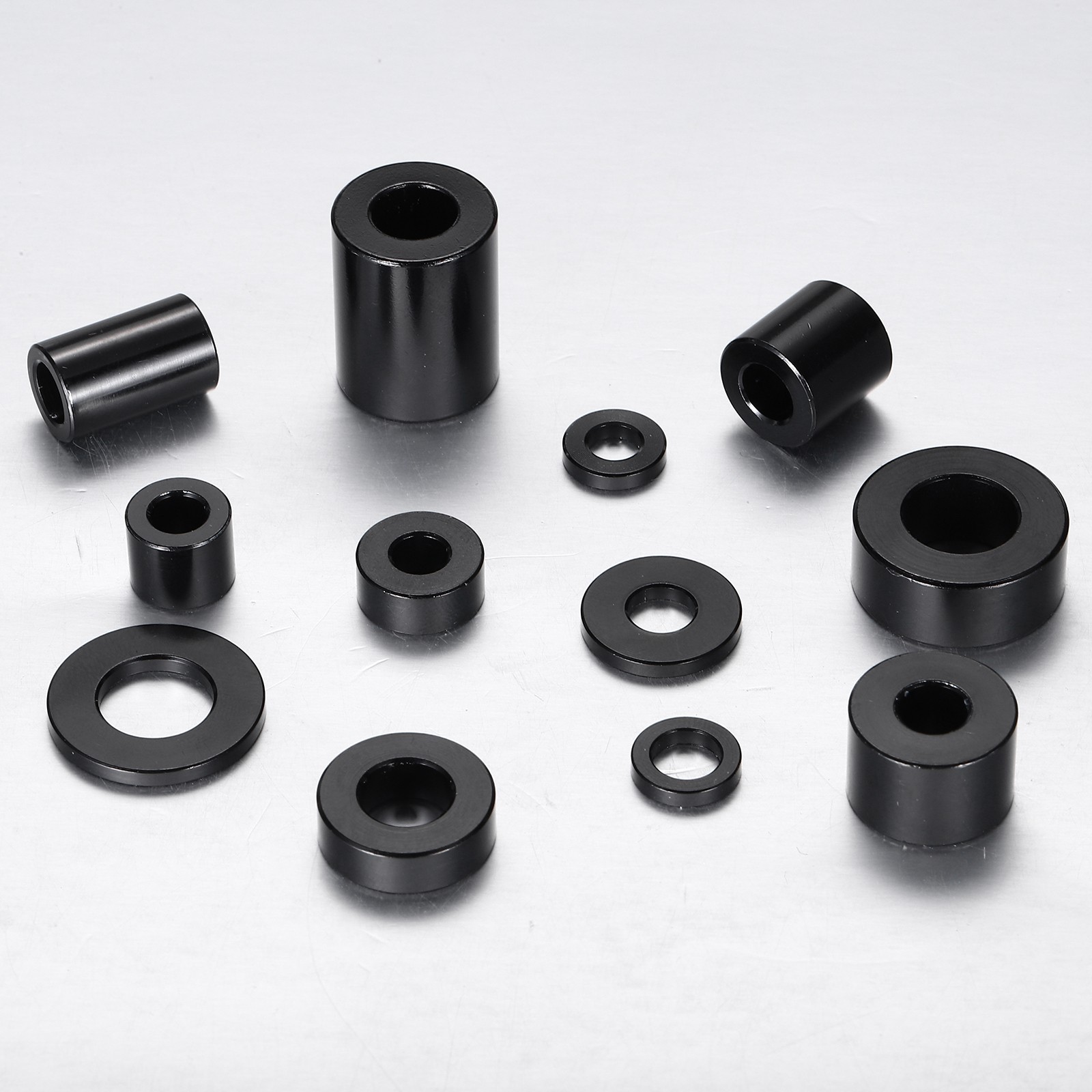 Aluminium Spacer, M5 3/16″ ID x 3/8″ OD x 3/16″ L, (Pack of 10)