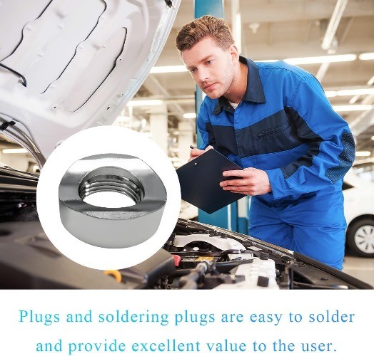 2 PCS M18×1.5 Stepped Mounting Bung and Plug, 304 Stainless Steel Size: 2 PCS
