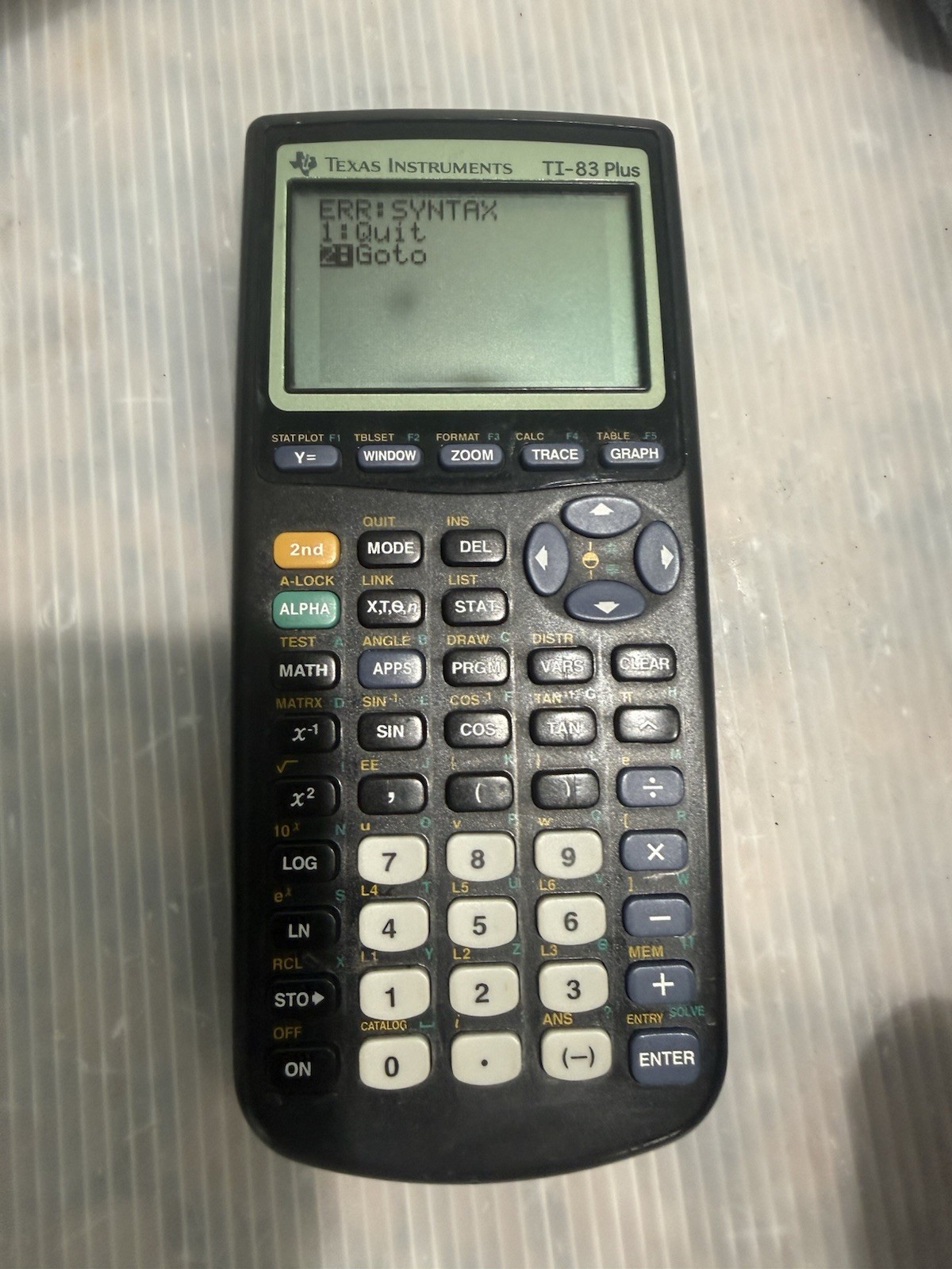 Texas Instruments TI-83 Plus Graphing Calculator Tested & Working No Cover