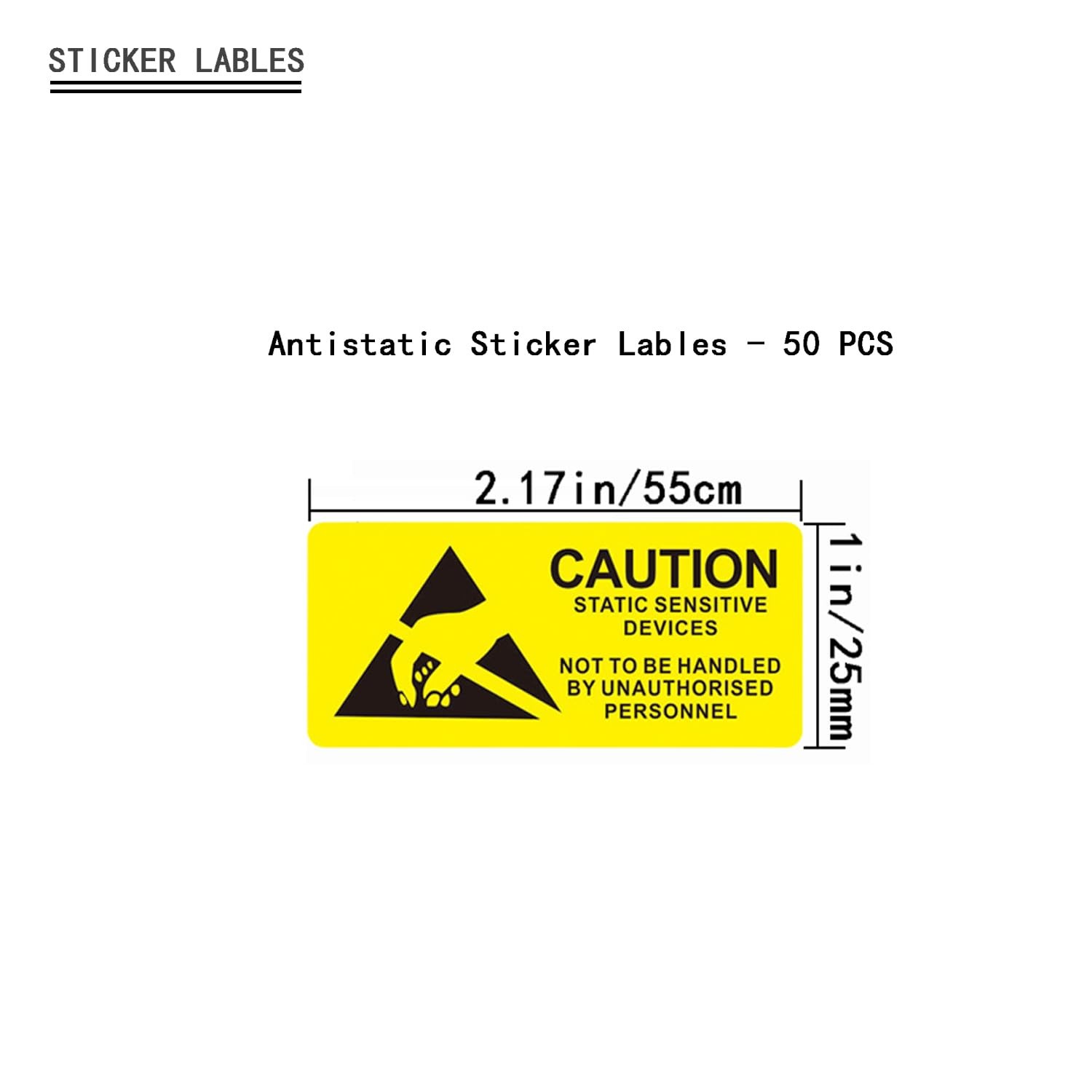 50 PCS 8.27 * 9.45 Inch Resealable ESD Bag 8.27» x 9.45», Silver/Yellow