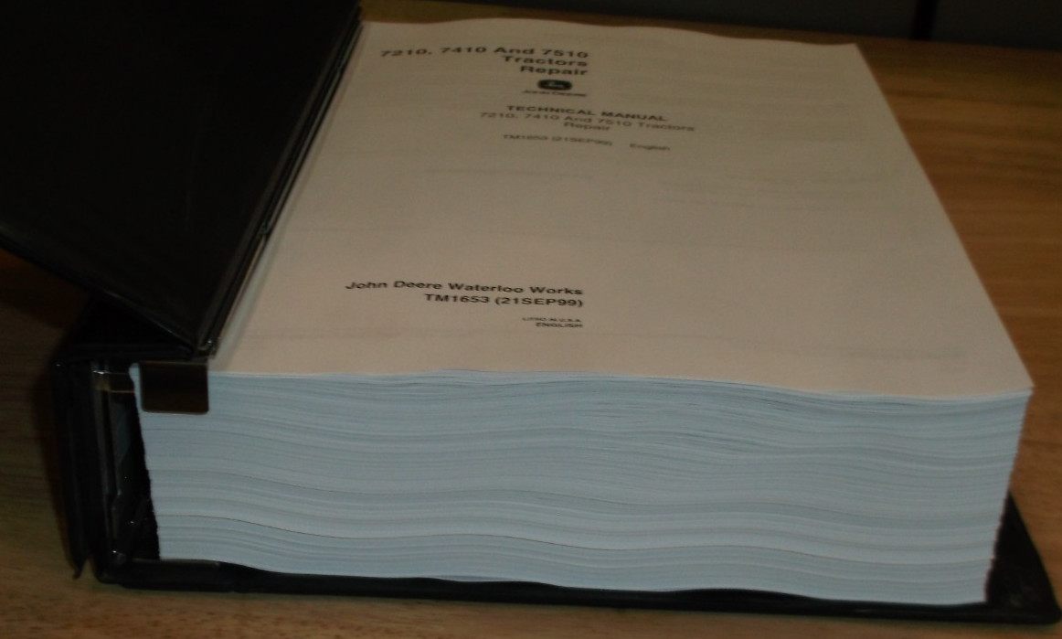 JOHN DEERE 7210 7410 7510 TRACTOR TECHNICAL SERVICE SHOP REPAIR MANUAL BOOK