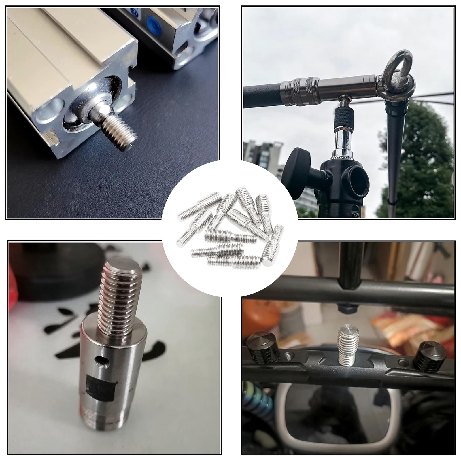 M4x10mm To M6x10mm Double End Threaded Stud Screw Bolt Reducer 10 PCS