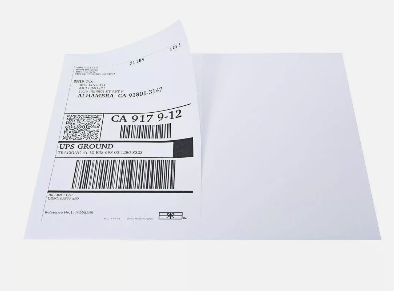 MFLABEL Inkjet Printers Half Sheet Self Adhesive Shipping Labels 100 Sheets