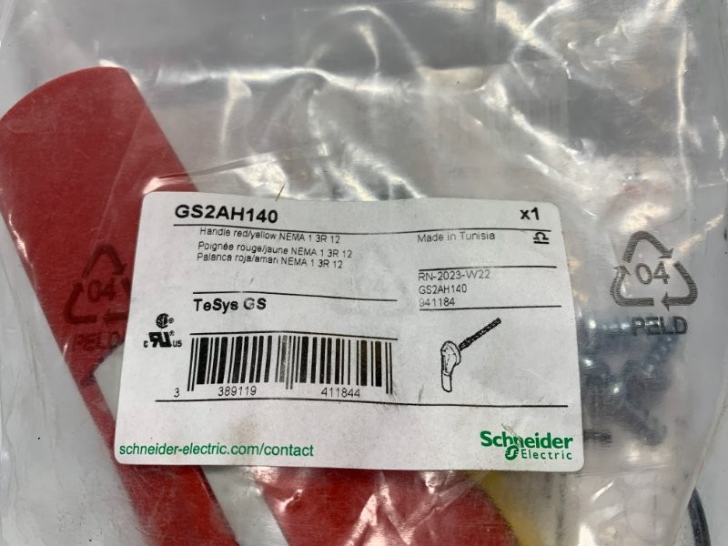 Schneider Electric GS2AH140 Rotary Handle NEMA 1/3R/12 Red/Yellow