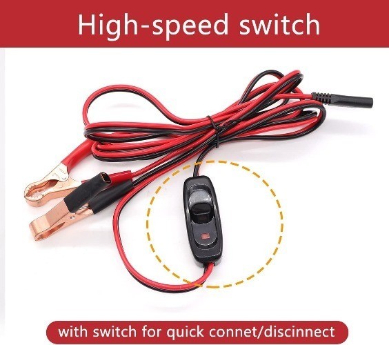 7.9FT/2.4M 16AWG Wire Harness with Golden Clamps Including 12V S Color: Golden