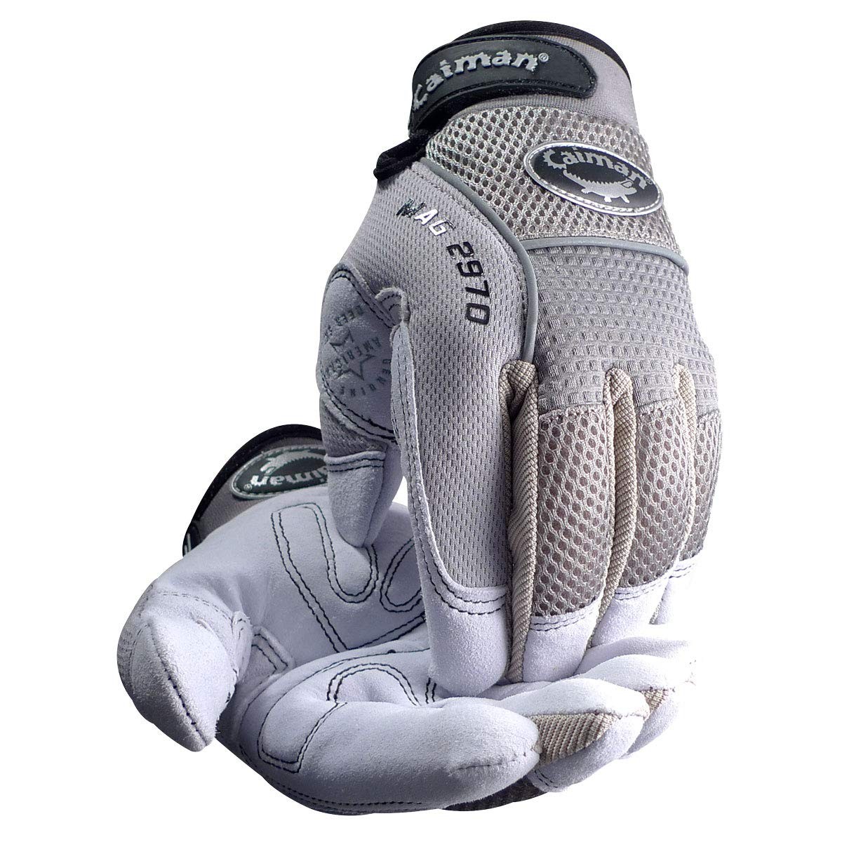 MAG, Deerskin Leather Palm Multi-Activity Gloves, AirMesh Back, Padded Palm, …