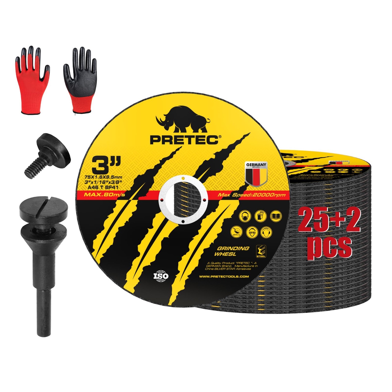 55 Pack Cut Off Wheels 3″ x1/16″x3/8″ Arbor Metal Cutting Disc Die Grinder Tool