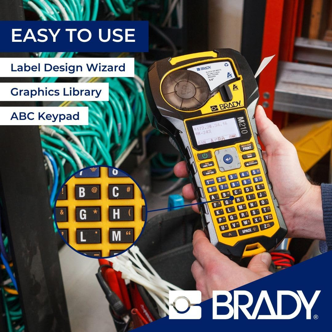 Industrial Label Maker QR DataMatrix UPC Codes & MIL-STD Drop Protection