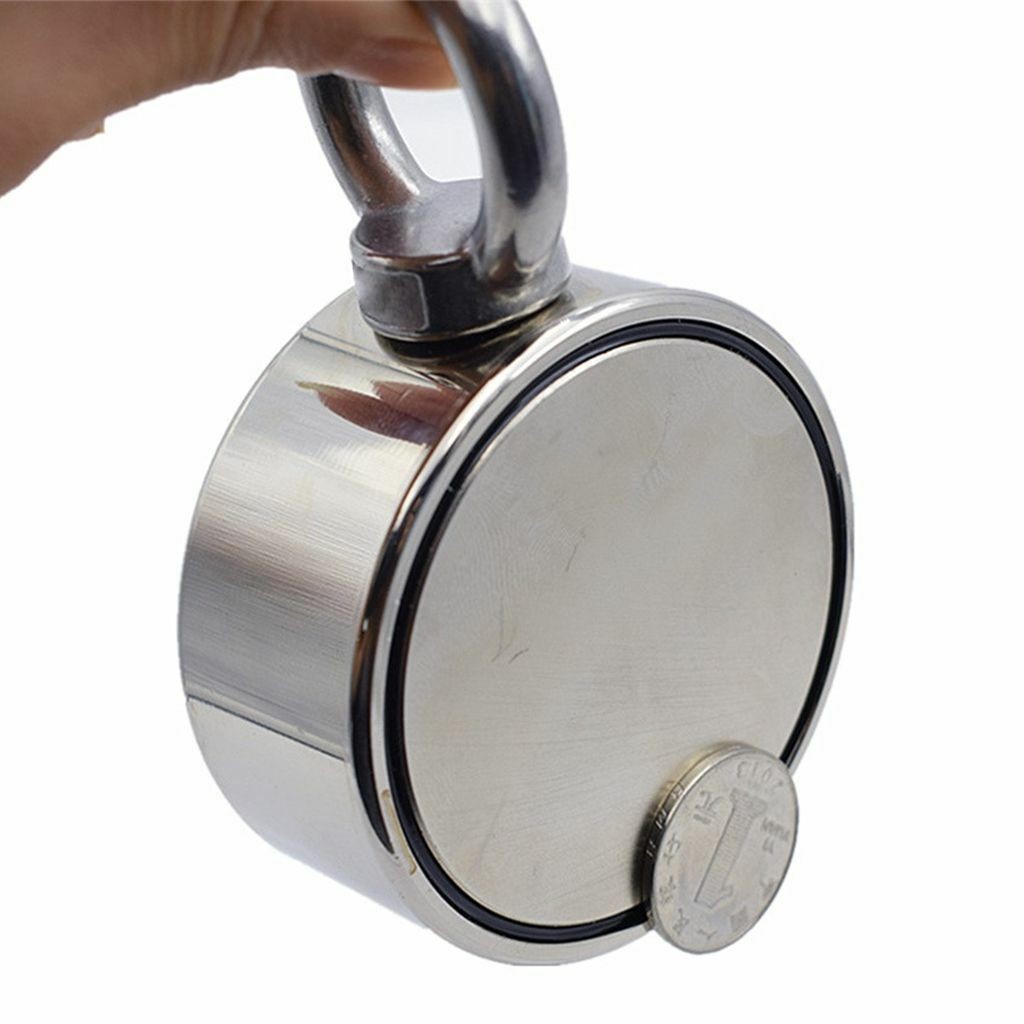 400-1200 Lbs Fishing Magnet Kit Pull Force Strong Neodymium Rope Carabiner Set