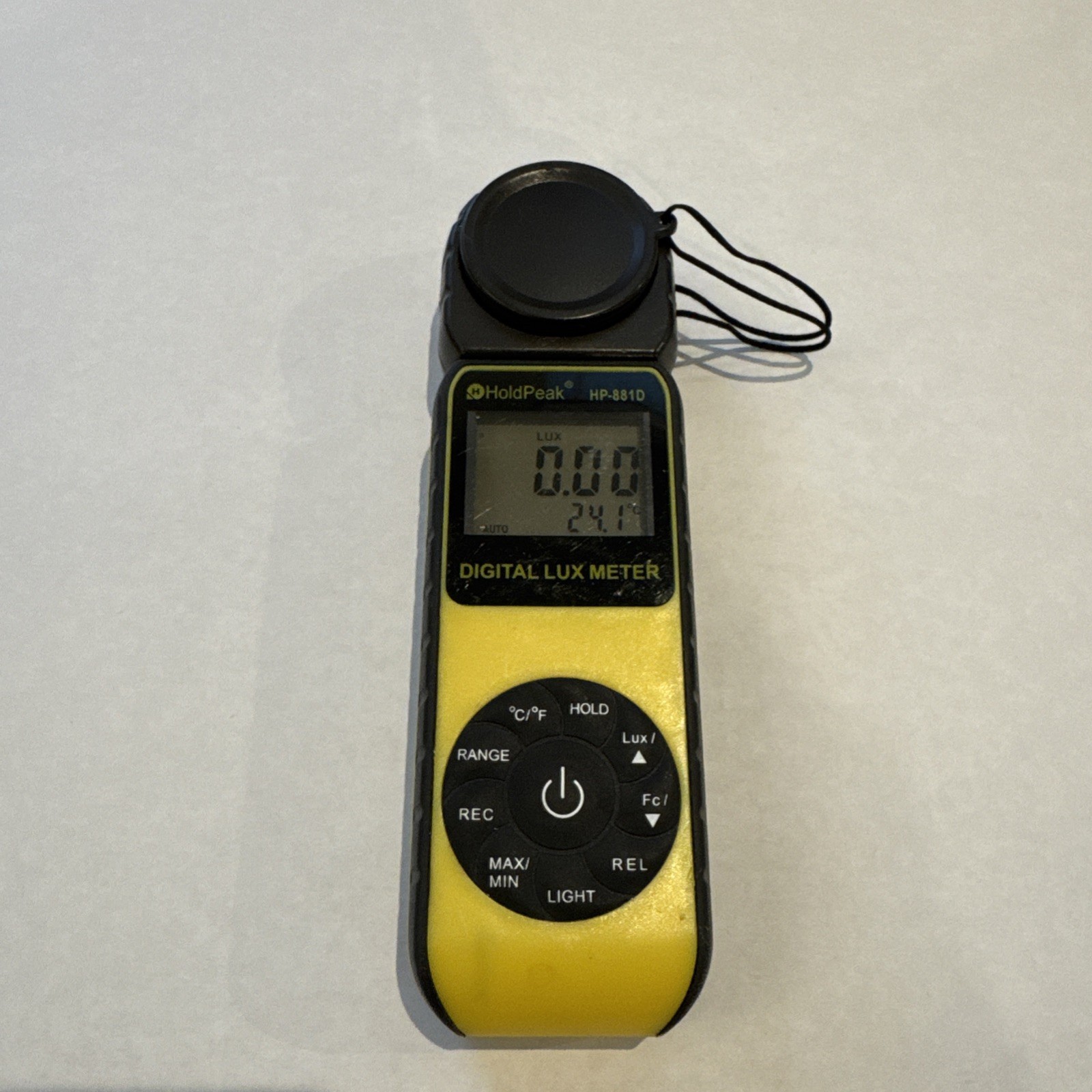 HoldPeak Digital LCD Lux Light Meter 0.01-400000 Lux Luminance Tester Used-Good