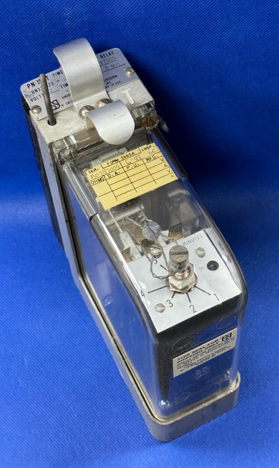 Union Switch & Signal PN-150T Time Element D.C. Relay 1/2-5 Min 12 Volts