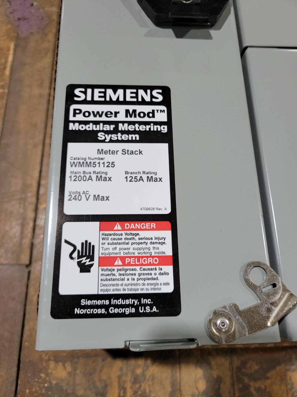 Siemens WMM51125 Power Mod Modular Metering System Meter Stack 125 A 240 VAC