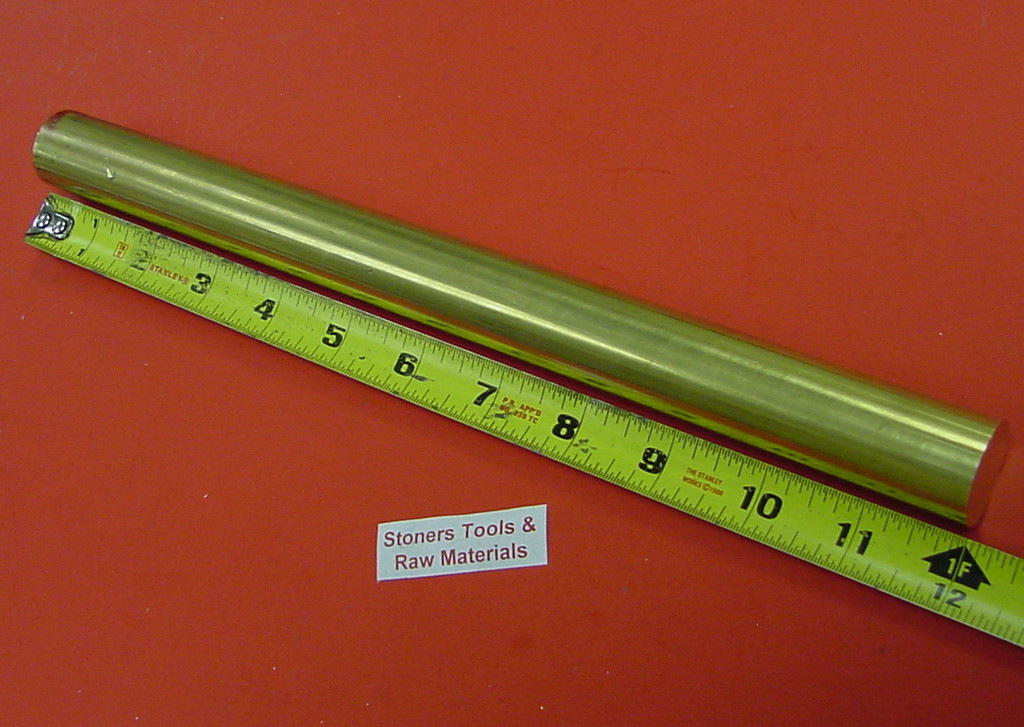 1-1/16″ C360 BRASS ROUND ROD 12″ long Solid New Lathe Bar Stock 1.062″ 1/2 Hard