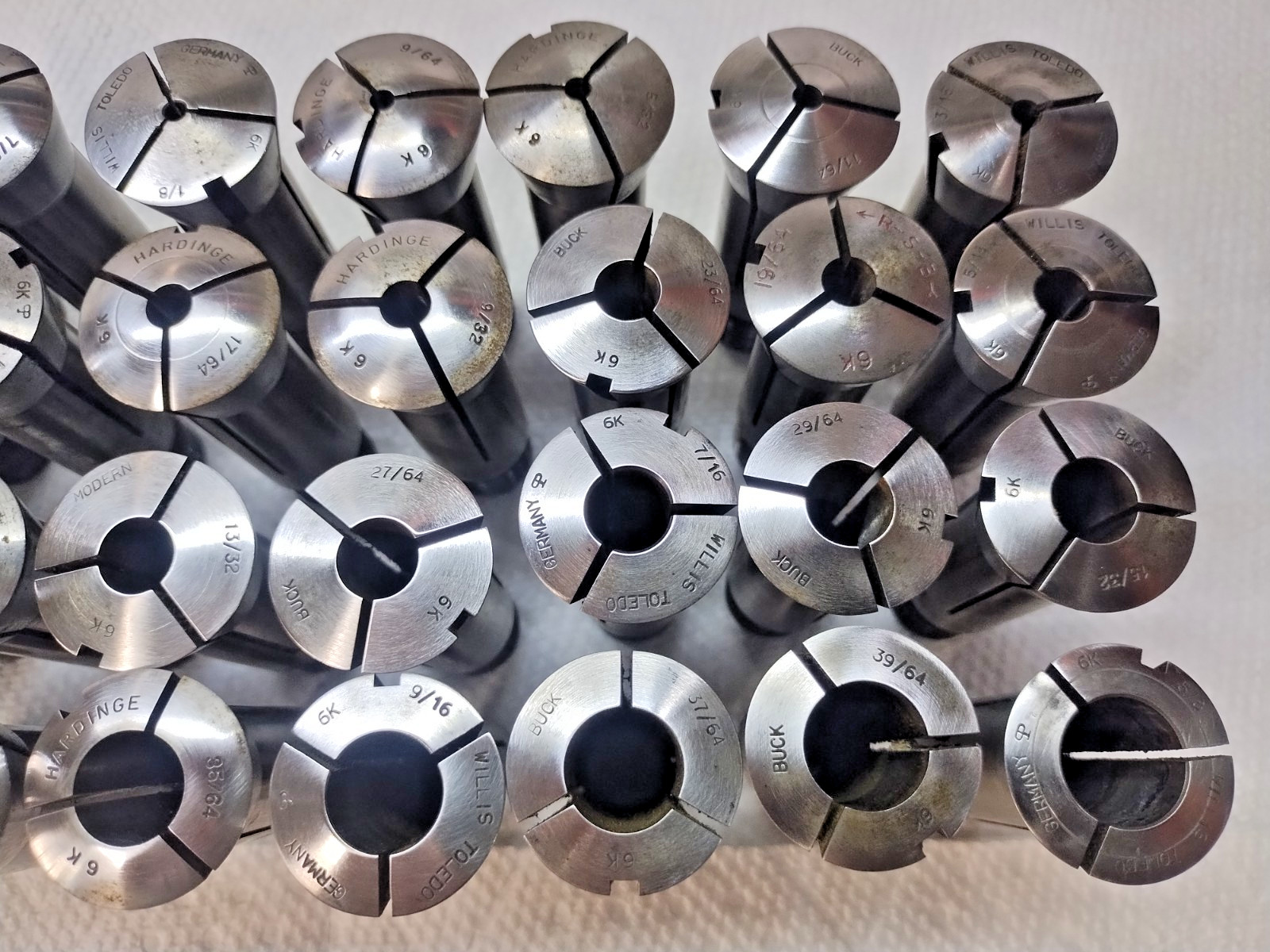 Nice, Large 6K Collet Set And Closer For South Bend 10K Lathe