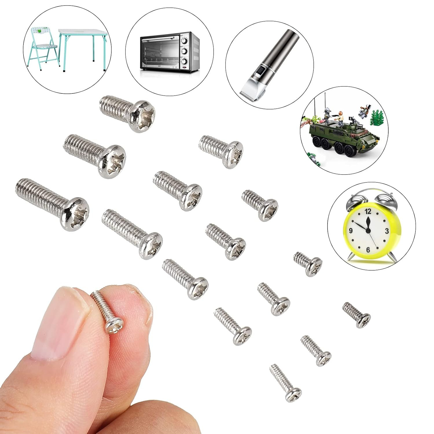 750 PCS Small Metric Screws Assortment Kit Phillips Pan Head Watches Cell Phone