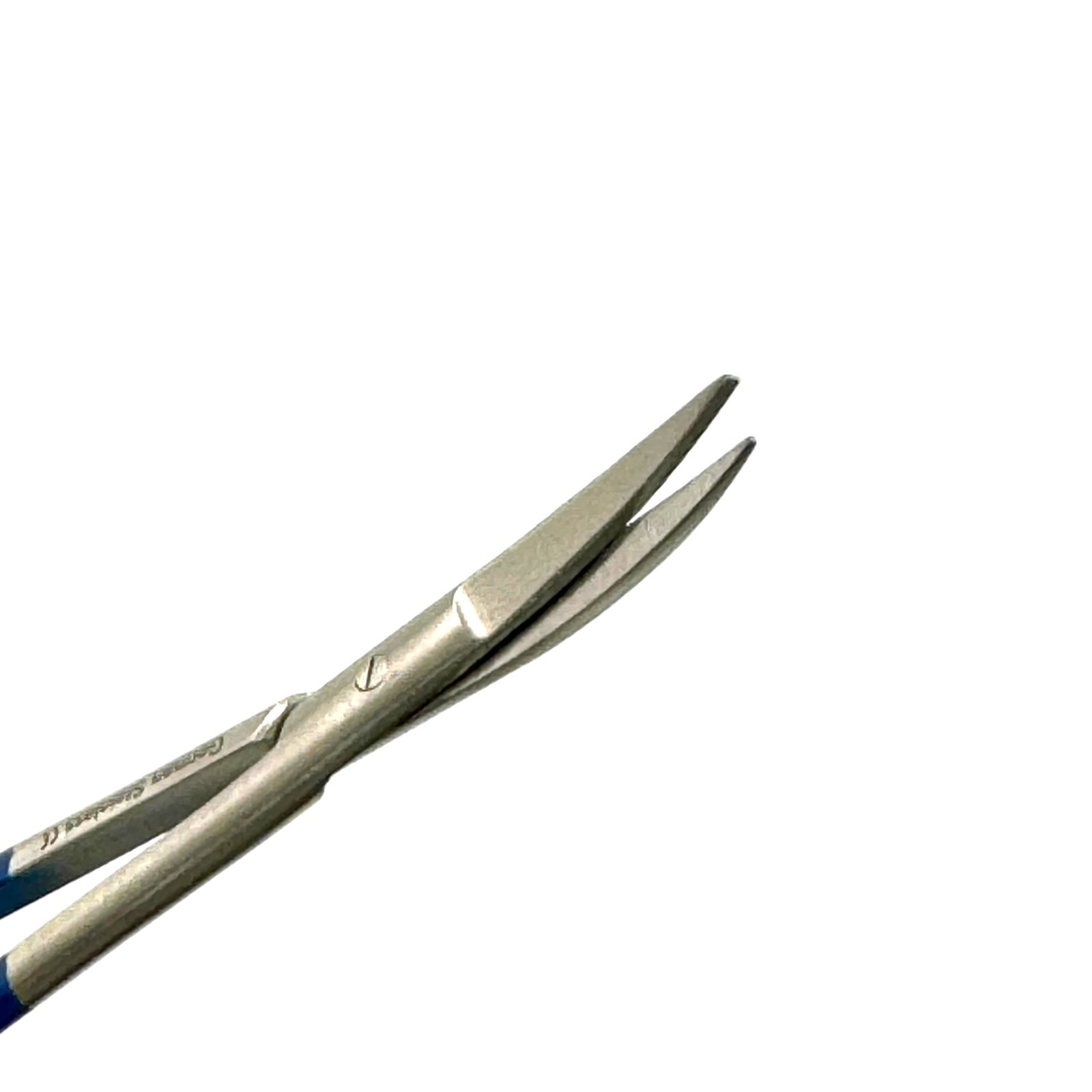 NEW GERMAN 5 IRIS SCISSORS 4.5″CURVED SUPERCUT DENTAL SURGICAL INSTRUMENT-BLUE