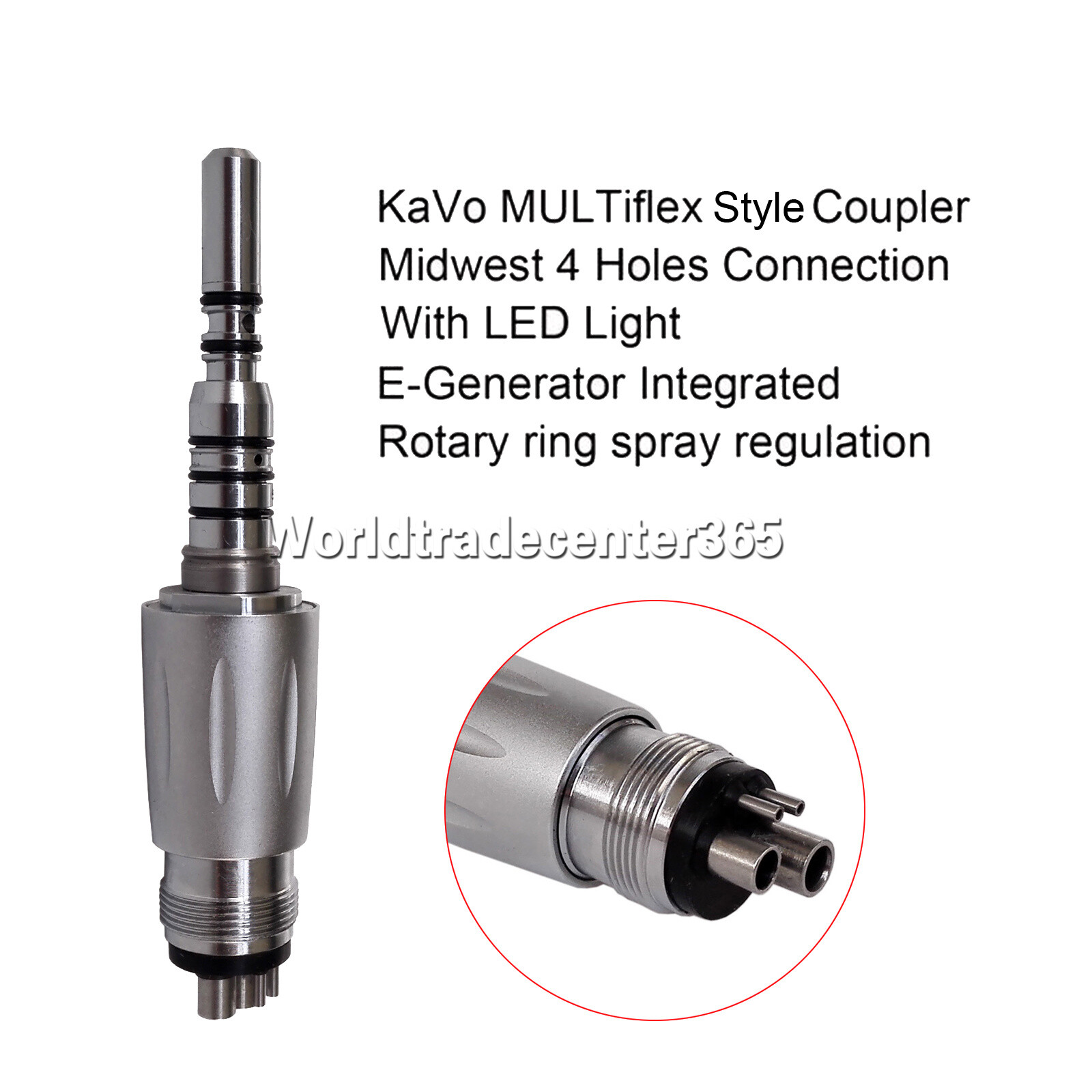 KAVO Multiflex Style Dental Fiber Optic LED Handpiece Coupling 4 Hole 6 Pin