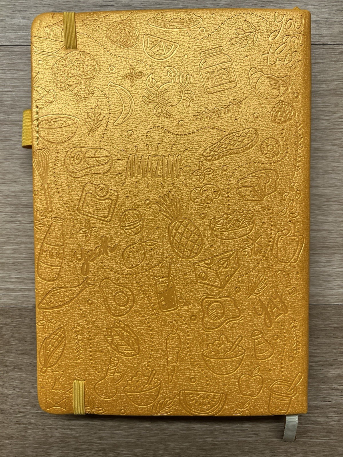 Clever Fox Food Journal Daily Diary Meal Planner Amber Yellow New