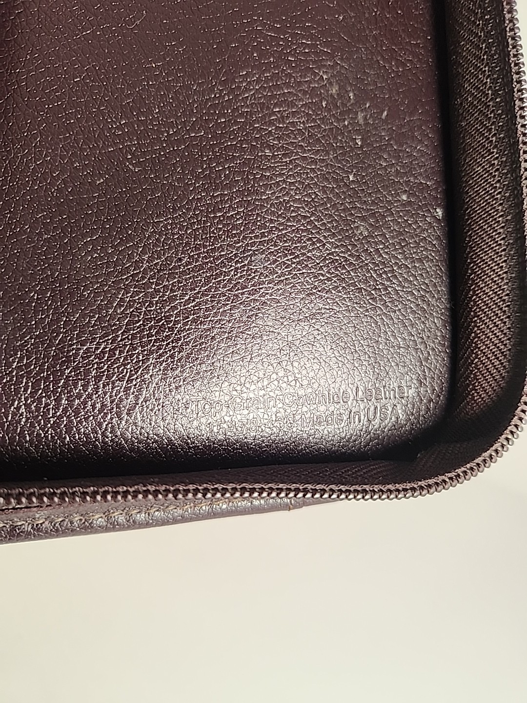 VTG Franklin Covey Genuine Cowhide Leather 7-Ring Planner Made In USA 9×11 Brown