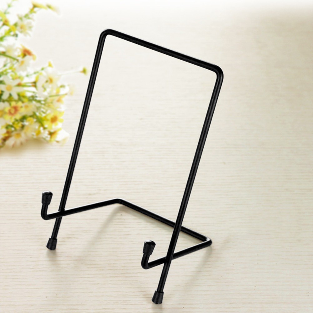 Iron Display Stand for Picture Frames with Baked Lacquer Finish Black