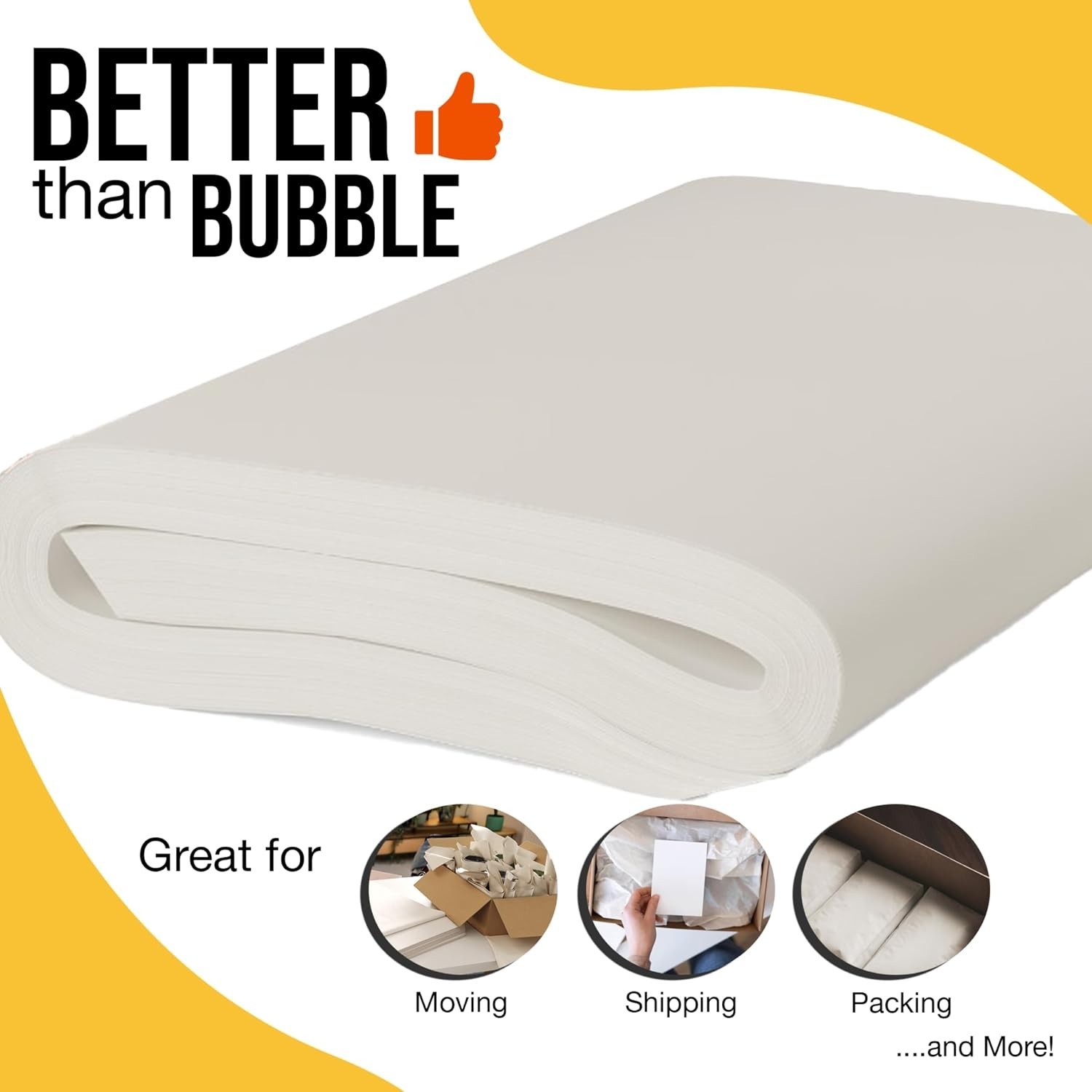 Moving Packing Paper Bundle – 350 Acid-Free Sheets, 27″ x 17″ for Fragile Items