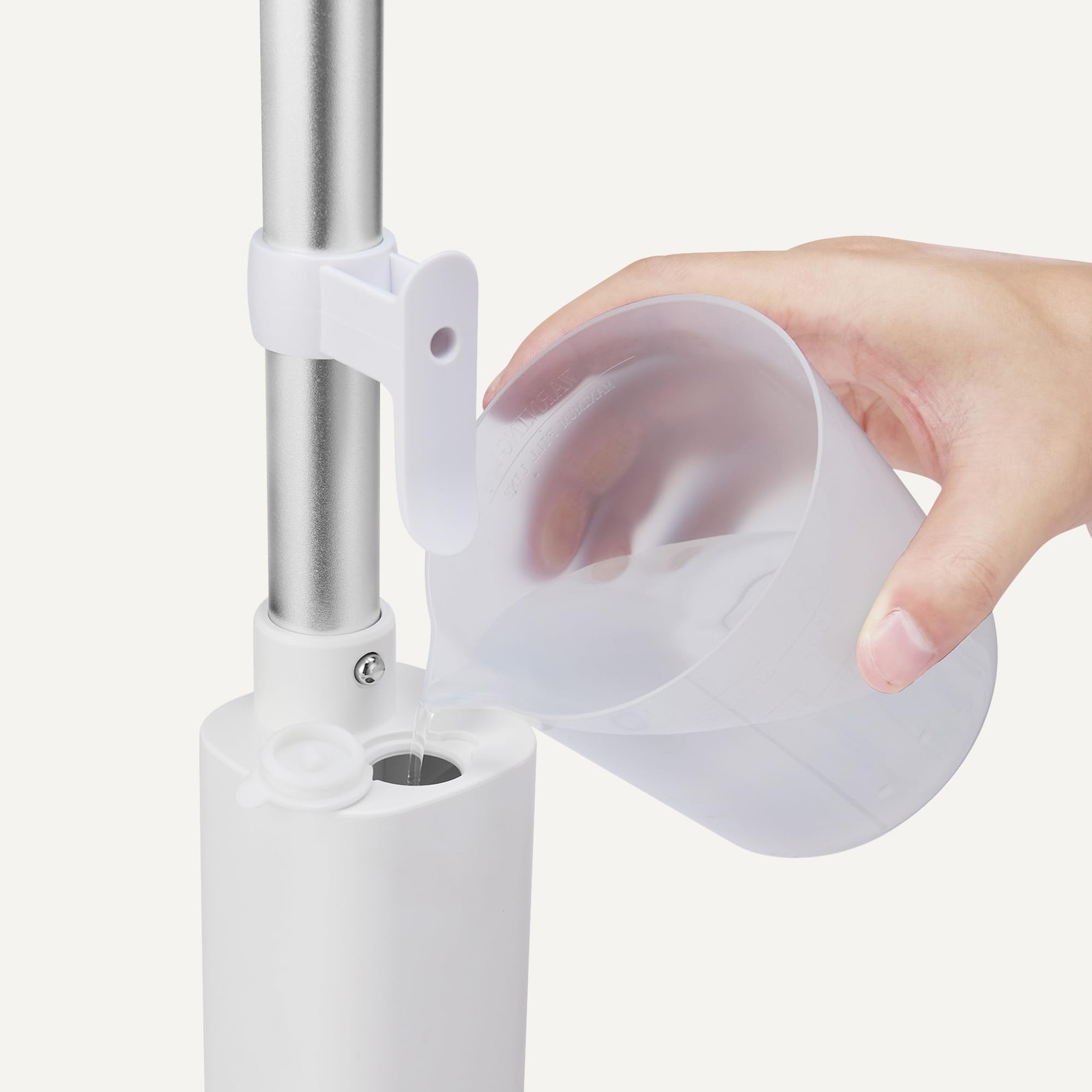 Amazon Basics Steam Mop for All Sealed Hard Floors, Heats Up 20-Foot, White