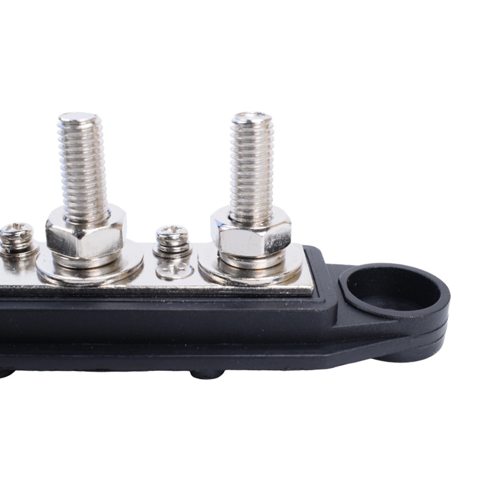 Red & Black 5/16″ 4 Stud Power Distribution Busbar Bus Bar With Cover Fast Ship