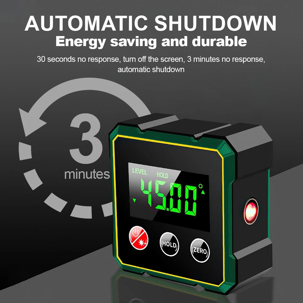 Digital Angle Finder W/ Laser Level Inclinometer Magnetic Angle Gauge Protractor