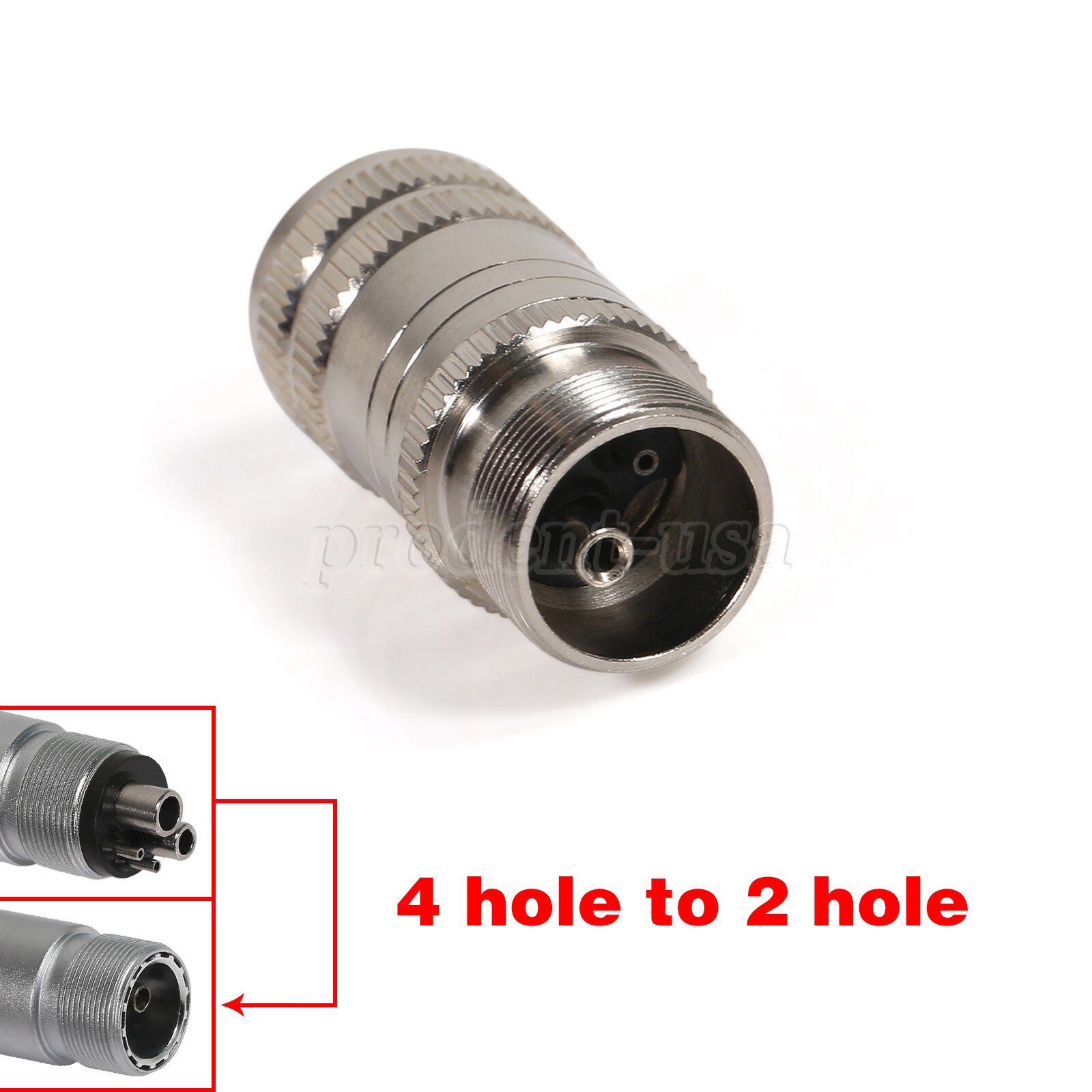 Dental High Speed Handpiece Adapter Hole Changer 4Hole M4 to Borden 2Hole B2 pr