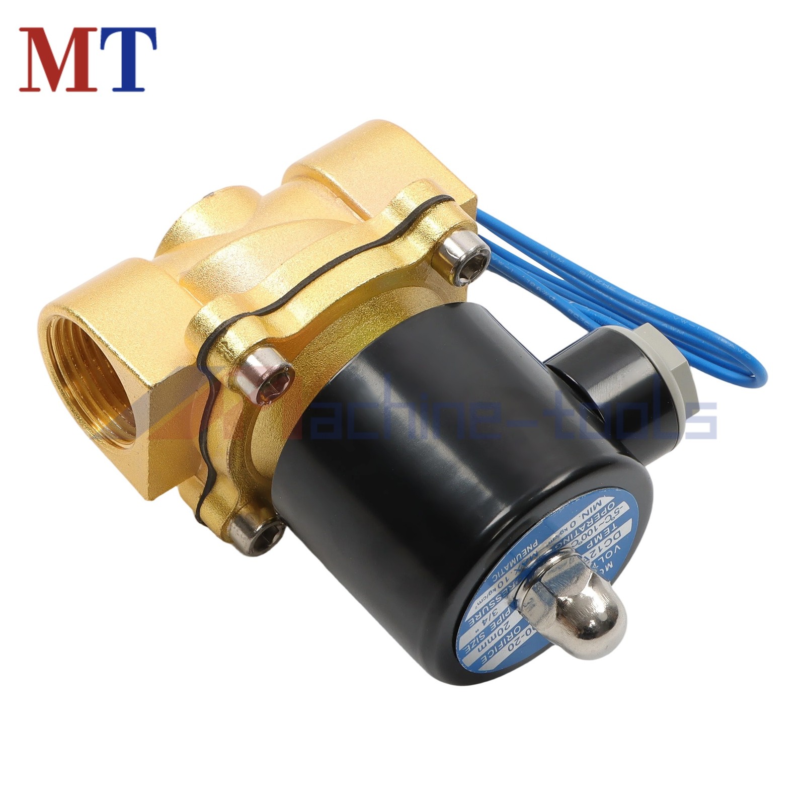 Solenoid Valve Air Water 3/4 Inch N/C Gas Oil Normally Closed 12V 220V Generator