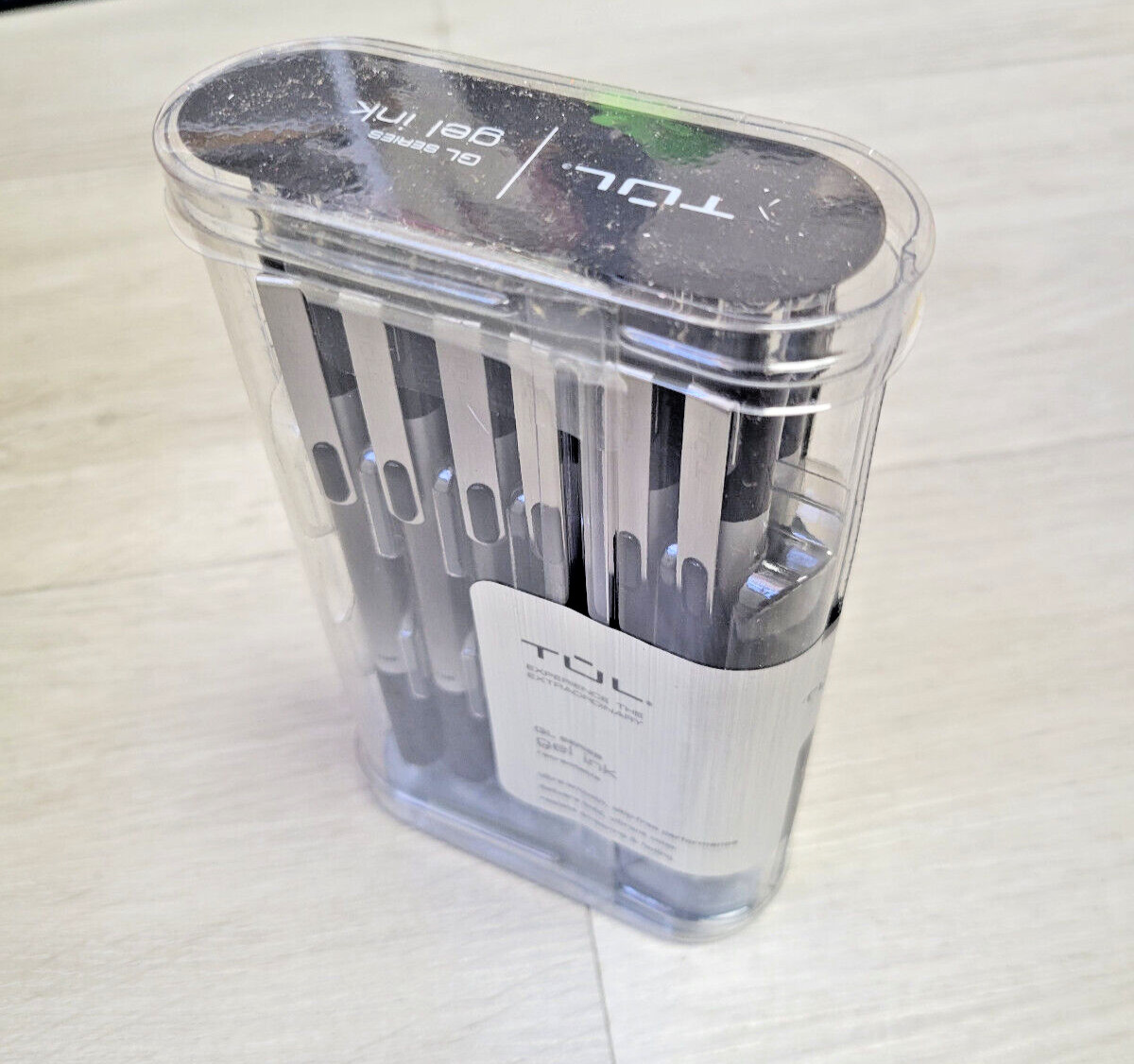 NEW TUL Retractable Gel Ink Pens 0.5mm Fine Needle Point Black Ink 0.5mm 12-Pack